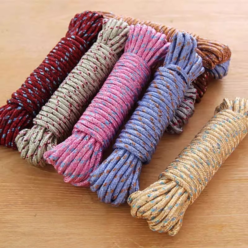 多色加粗多功能尼龙绳家用户外晾衣绳高密编织超强承重加长加粗