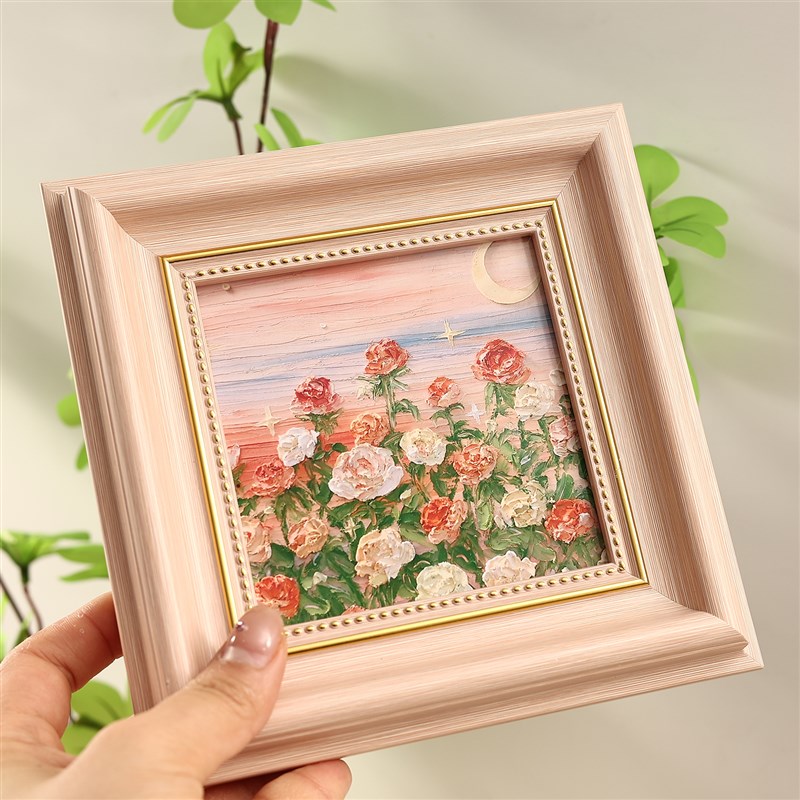 肌理画油画棒画装裱展示画框diy四宫格油画礼物相框支持尺寸定制