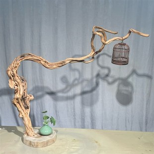 天然杜鹃根树根雕家居客厅博古架陈设艺术民宿茶室装饰灯架摆件