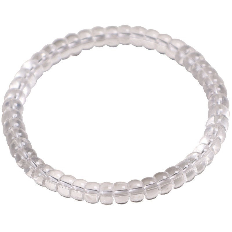 21原矿保真白水晶圆珠隔片直切多宝手链手串吊坠情侣生日礼物送礼