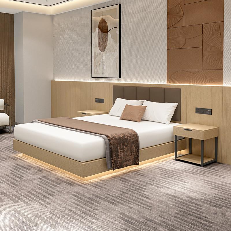 酒店床宾馆家具标间全套民宿旅馆客房大床公寓专用酒店悬浮式大床
