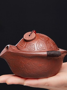 尊壶宜兴富甲一方紫砂壶纯手工球孔手抓壶小茶壶单人小品功夫茶具