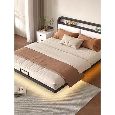 悬浮床铁艺床双人床家用不锈钢排骨架铁架床加粗加厚钢架床简约