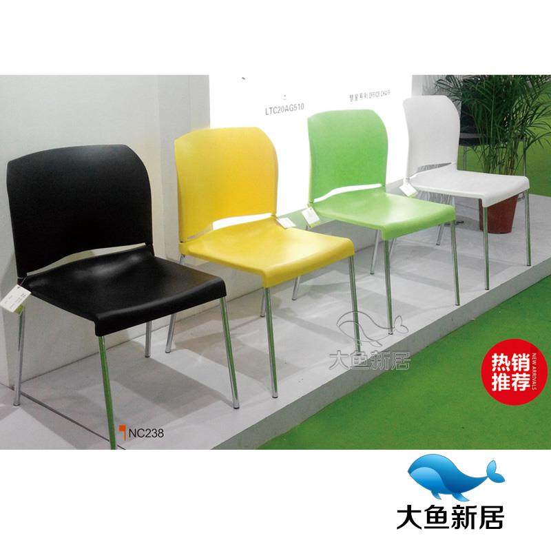 塑料椅学生培训椅可叠落简约会客洽谈椅食堂办公T椅图书馆阅览椅