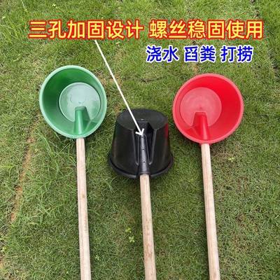 农用工具粪瓢长柄水瓢浇水灌溉熟胶牛津材质水舀子牛筋特大号塑料