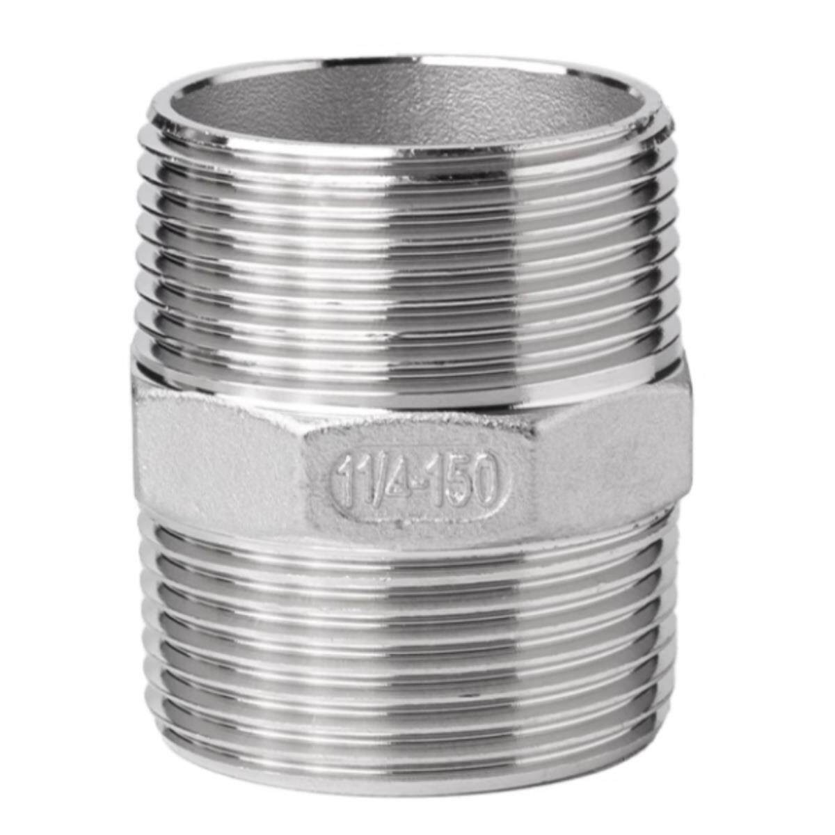 304不锈钢对丝六角双头外丝直接直通316L外螺纹水管接头4分6分1寸