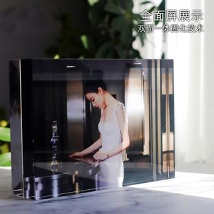 相框定制雙面亞克力簡約精致高檔感集體照UV打印照片做成擺臺10寸