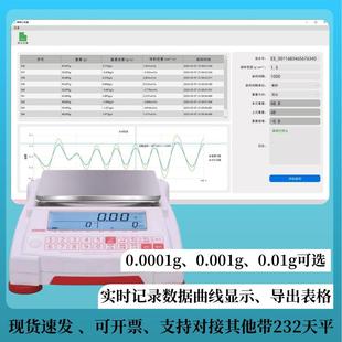 实验电子天平0.001g千分之一连接电脑记录称重数据实验分析天平秤