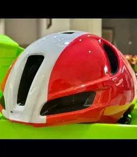 2025年新款骑行头盔气动自行车头盔环法赛铁三项红色骑行安全头盔