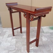 新中式 榆木实木条几条案经济型供佛神案玄关桌翘头供桌学习桌入户