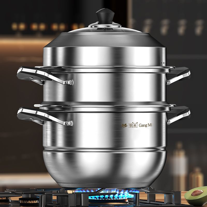 钢米不锈蒸锅特厚食品级汤