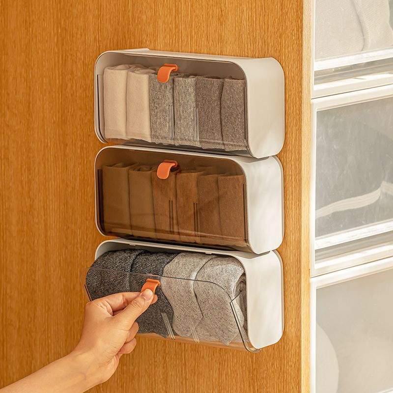 袜子收纳盒家用衣柜壁挂放