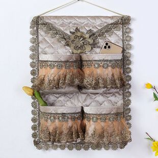 新款门后收纳挂袋小号悬挂式墙上置物袋布艺挂墙储物床头布袋