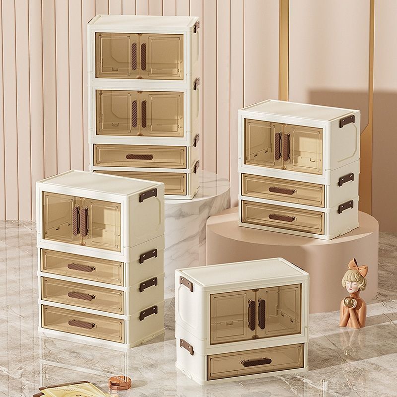 化妆品收纳盒桌面梳台防尘