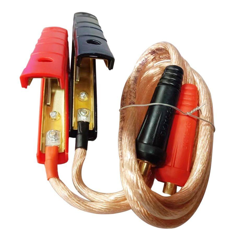 汽车应急启动电源快速接头连接线16平25平方防冻软线带夹子强启线