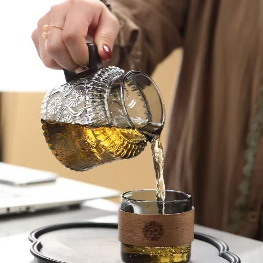 茶水分离杯家用玻璃迷你墩