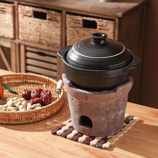 炭炉老式陶土煮茶烧烤炉户外炉灶打边泥炉家用烧烤架围炉火锅取暖