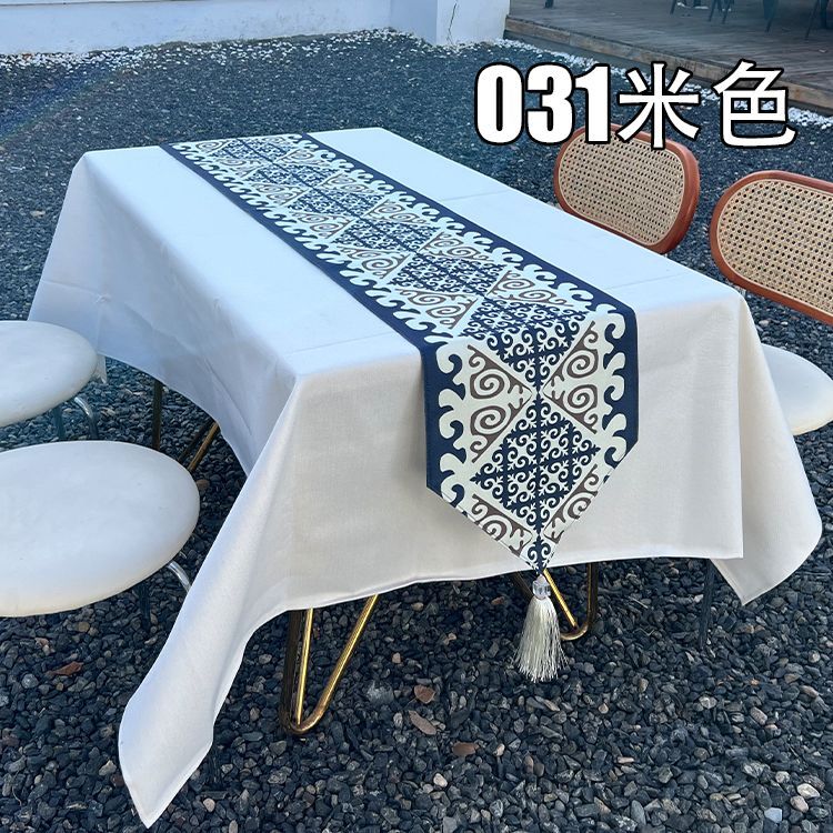 棉麻哈萨克花纹民族风艾特莱斯电视柜鞋柜盖布盖巾茶几餐桌布桌旗