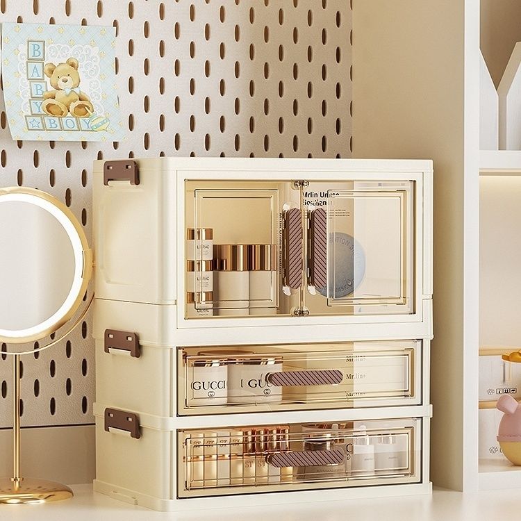 折叠桌面收纳盒抽屉式文具