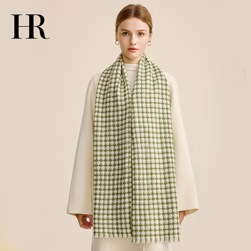 HR赫莲娜羊毛格纹围巾