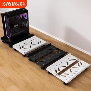 电脑主机托架带滑轮置物架支架办公室托盘可移动机箱底座家用台式