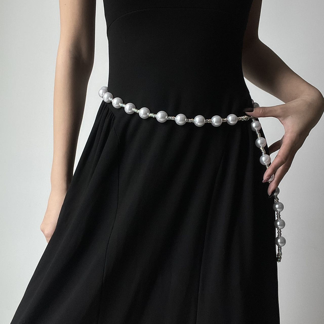 新款小众设计感复古珍珠腰链