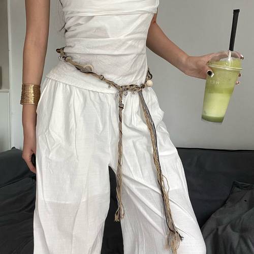 复古民族风编绳腰绳女小众设计感