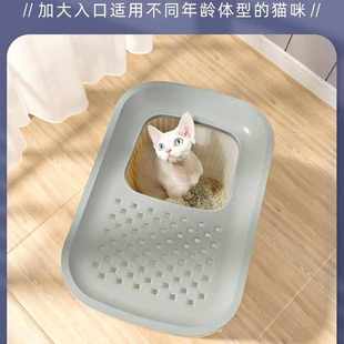 猫砂盆顶入式防外溅带砂超大号隔臭猫厕所半封闭猫屎盆子猫咪用品