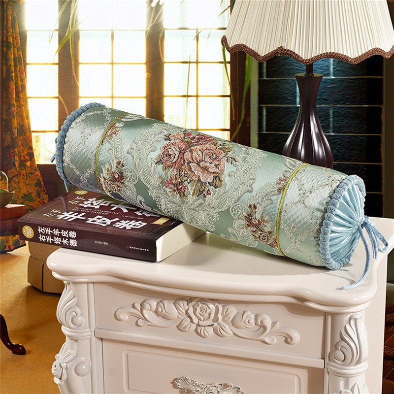 欧式新款沙发抱枕奢华复古靠垫圆柱长靠枕大糖果枕拆洗午休枕