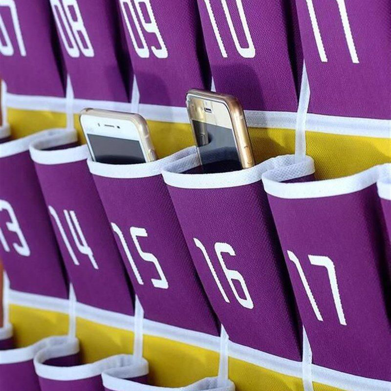 挂手机袋挂墙学生员工手机袋挂墙小手机袋子布袋便携多功能布艺