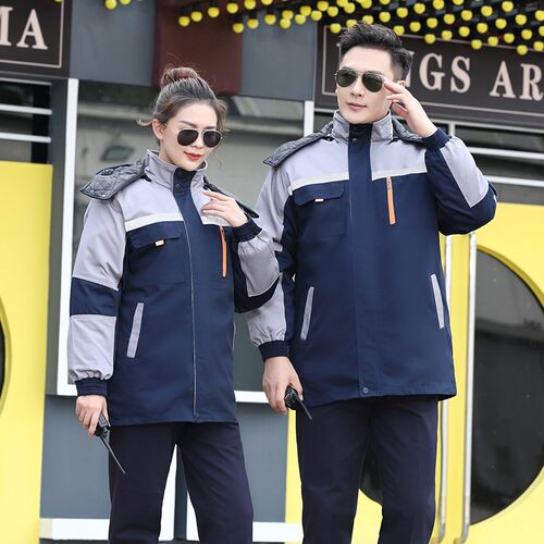 工作服棉衣男女加厚耐磨防寒劳保棉袄可拆L工厂车间汽修工程服定