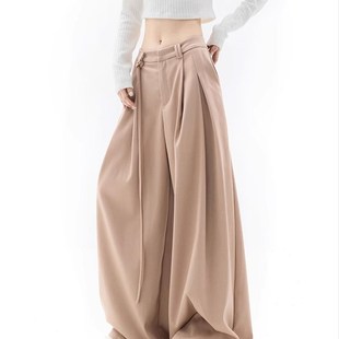 黑色休闲宽松阔腿裤 腿高级神裤 个性 垂感遮肉大裤 西裤 春秋新款