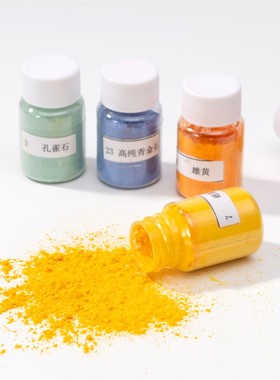 天然紫色矿物颜料 黑口鼠黄土色墙绘 国画岩彩画材 不褪色 2021