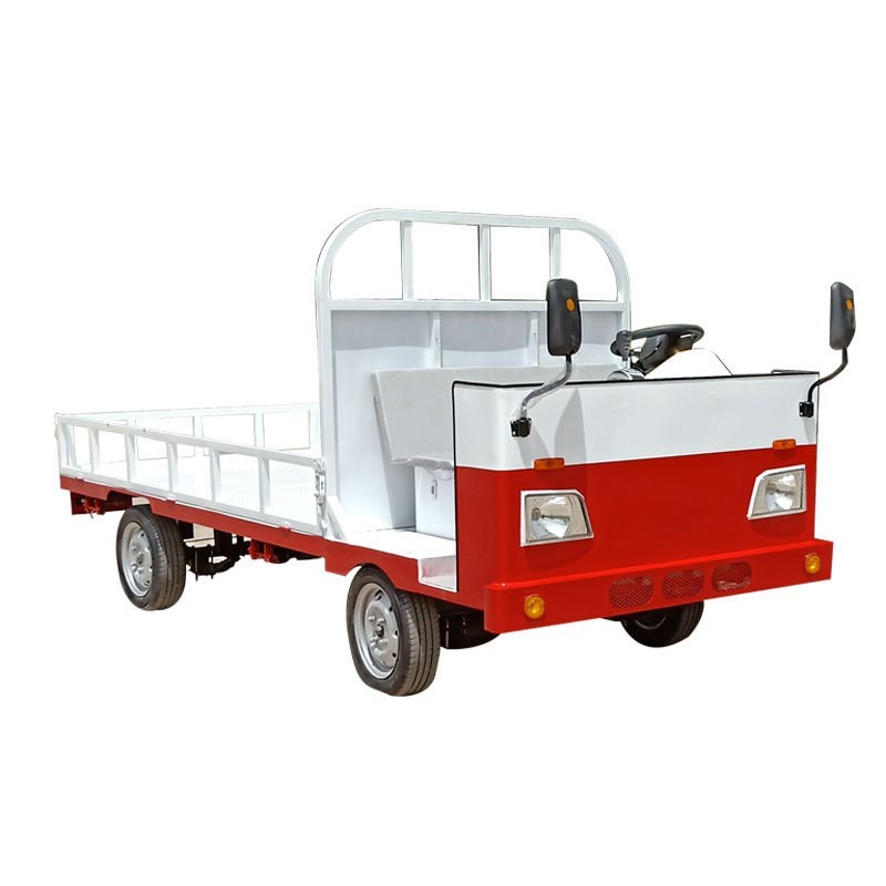 敏雅电动平板四轮车仓库搬运拖车电动四轮货车平板车大号