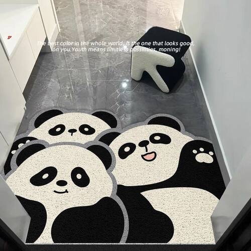 卡通丝圈入户f地垫门口防滑垫子玄关地毯进门垫pvc可擦洗耐脏脚垫
