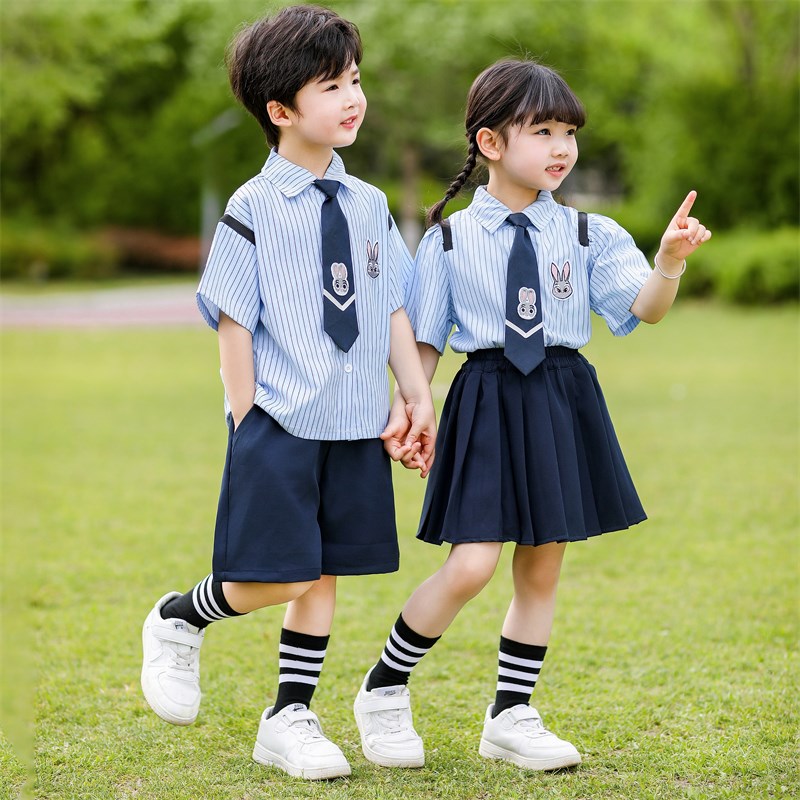 小学生校服班服幼儿园园服六一儿童节表演服夏季学院风衬衫套装潮