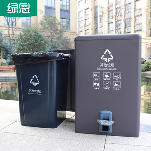 100L脚踏垃圾桶户外超大容量景区学校物业小区环卫垃圾箱商用带盖