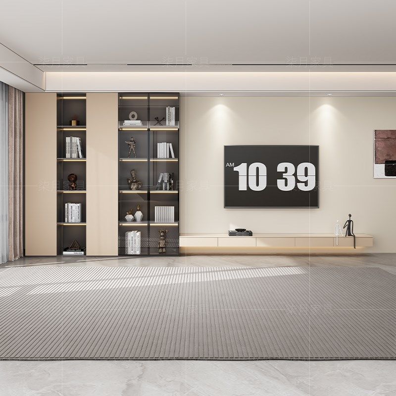 简约悬空电视机柜家用现代简约风背景墙柜客厅收纳展示储物柜定制,住宅家具,电视柜,淘宝优惠券,粉丝福利购,淘宝优惠卷