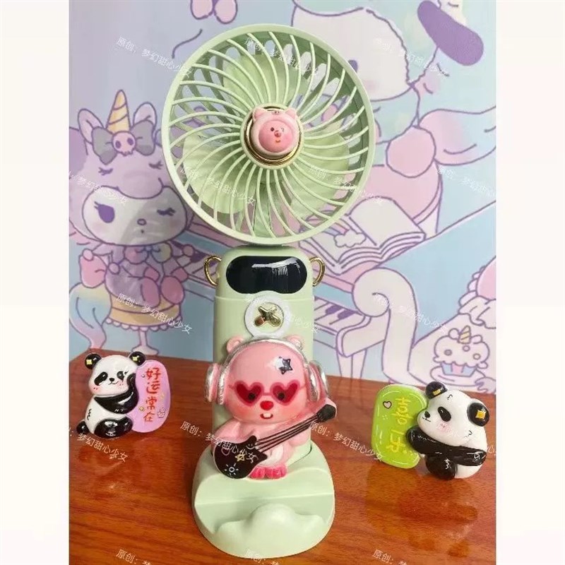 露比小风扇学生版高颜值桌面办公室无声迷你小风扇手持方便携带