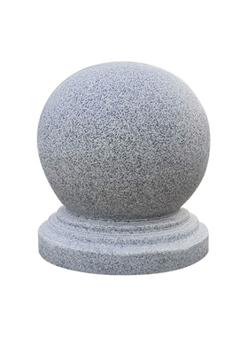 石球路障大理石挡车球红色广场止车石公园防撞石墩子花岗岩车挡石