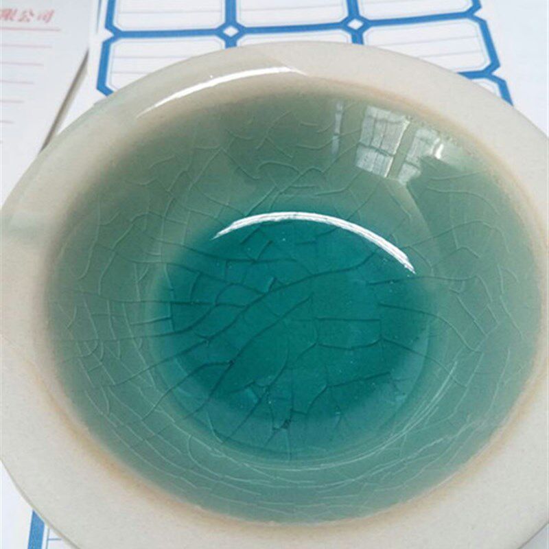 天一堂釉料 铜绿冰裂纹釉 中温电窑釉料   11801300度 无铅环保图片
