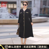 连衣裙子0195 显瘦收腰大码 2025秋冬新款 休闲过膝长款 向红同学女装