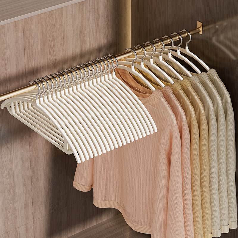 植绒衣架家用挂衣整理师专用防滑无痕衣架阳台晒衣晾衣架挂衣撑子