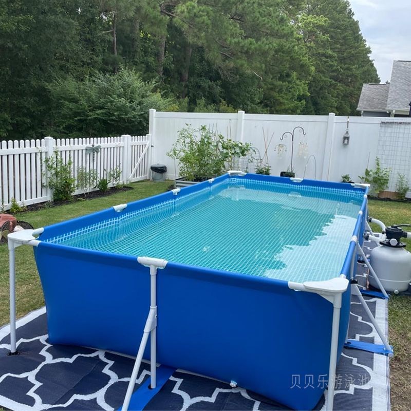 泳池大型支架游泳池成人户外加厚家庭水池折叠儿童家用充气鱼池