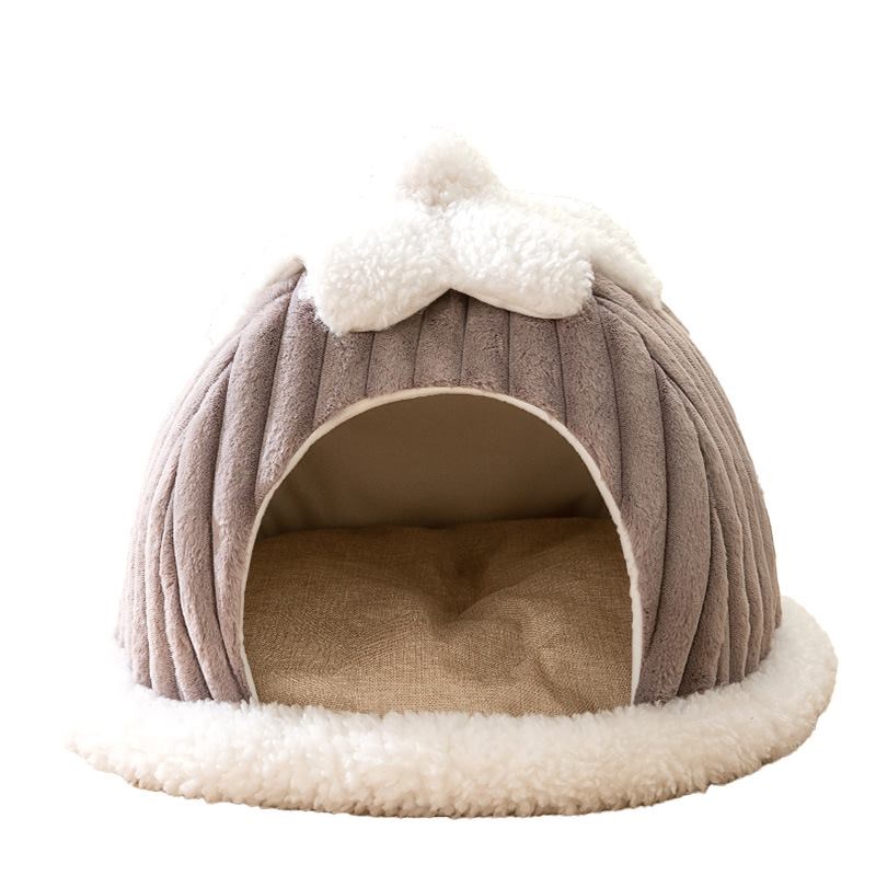 秋冬新款猫窝猫咪雪屋猫床猫屋全封闭式保暖狗窝狗屋狗床宠物用品