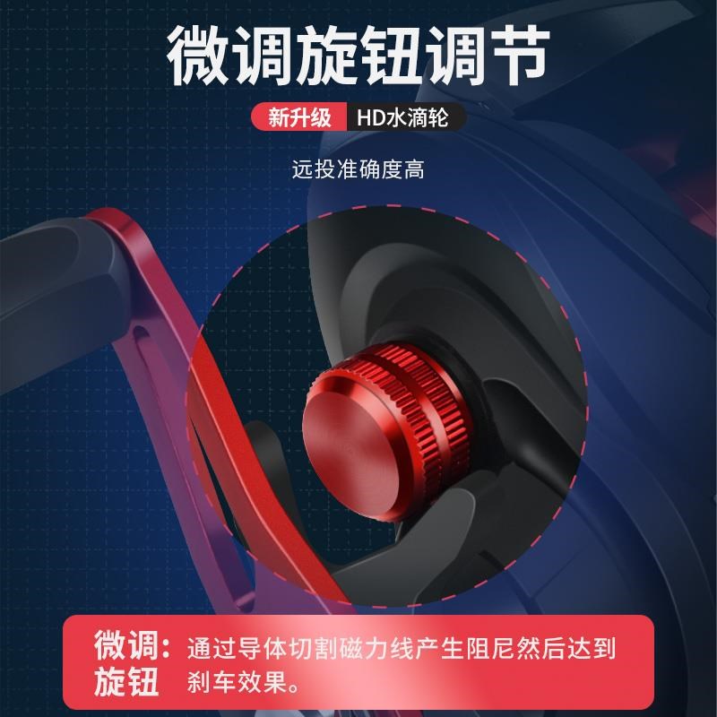 路亚水滴轮全金属远投防炸线打黑深线杯微物浅线杯鱼线轮渔轮