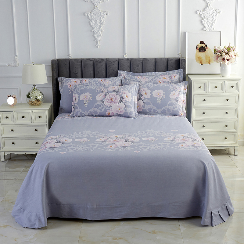 纯棉床单磨毛加厚单人1.5宿舍双人男女1.8m秋冬100%全棉被单2.0米