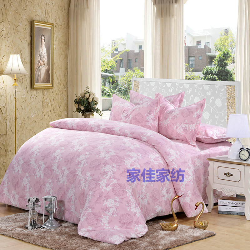 全棉绒布四件套纯棉单人加厚被套保暖双人床1.5m1.8m2.0m床单田园