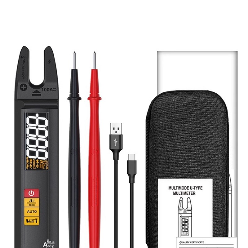 #全自动充电钳形表电笔电流万用表数字高精度开口钳流表U1