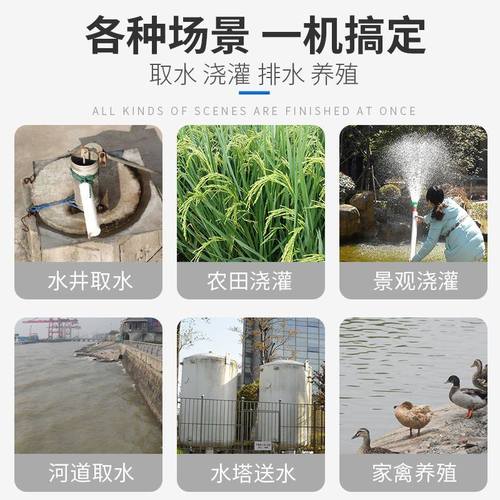 潜水泵220V不锈钢螺杆程抽水泵家用深井小型抽水机单相深井泵